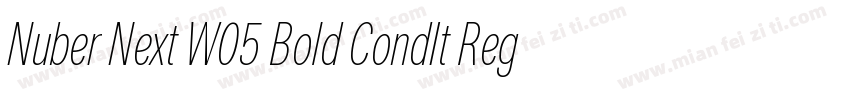 Nuber Next W05 Bold CondIt Regular字体转换